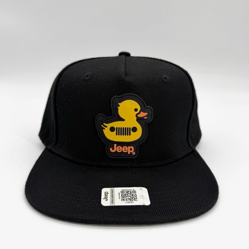 Jeep Duck Baseball Hat Black Snap‎ Back One Size By Open Road.